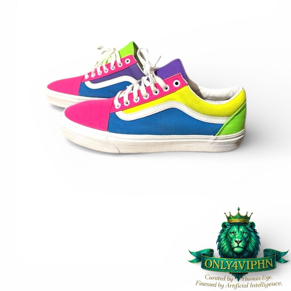 VANS OFF THE WALL
SKATEBOARD SHOES OLD SKOOL NEON BLOCKED UNISEX MENS SZ 11 NWOB